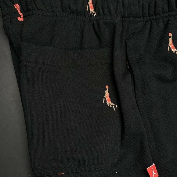 Nike Jordan Essentials AOP Fleece Joggers Black DH3519-010 Men's Sizes Vintage - Picture 8 of 9